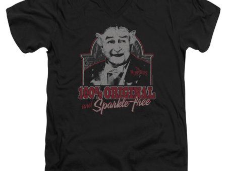 MUNSTERS : 100% ORIGINAL S\S ADULT V NECK T-SHIRT 30\1 BLACK XL Fashion