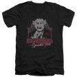 MUNSTERS : 100% ORIGINAL S\S ADULT V NECK T-SHIRT 30\1 BLACK SM Fashion