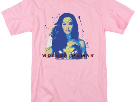 WONDER WOMAN 84 : WONDER GLOW S\S ADULT 100% COTTON 18\1 T-SHIRT Pink LG Supply