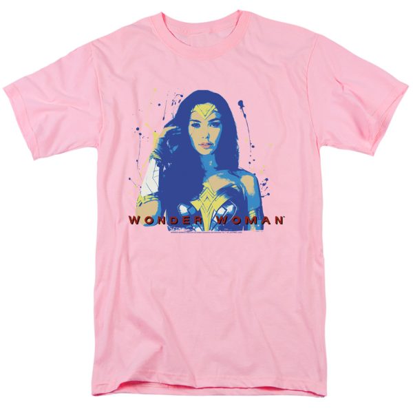 WONDER WOMAN 84 : WONDER GLOW S\S ADULT 100% COTTON 18\1 T-SHIRT Pink LG Supply