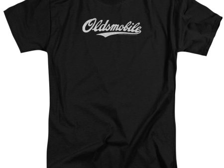 OLDSMOBILE : OLDSMOBILE CURSIVE LOGO ADULT TALL T-SHIRT FIT SHORT SLEEVE Black 2X Online Sale