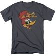 WOODY WOODPECKER : RETRO LOGO S\S ADULT 100% COTTON 18\1 T-SHIRT Charcoal 3X Hot on Sale