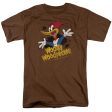 WOODY WOODPECKER : THROUGH THE TREE S\S ADULT 100% COTTON 18\1 T-SHIRT Coffee XL on Sale