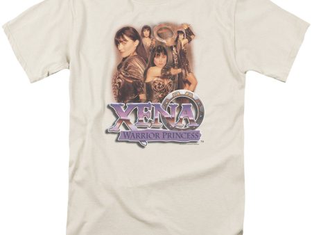 XENA : PRINCESS COLLAGE S\S ADULT 100% COTTON 18\1 T-SHIRT CREAM SM Supply