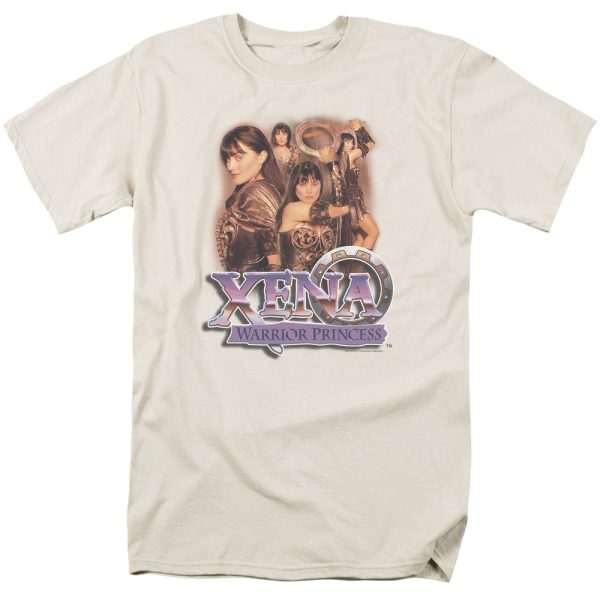 XENA : PRINCESS COLLAGE S\S ADULT 100% COTTON 18\1 T-SHIRT CREAM SM Supply