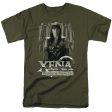 XENA : HONORED S\S ADULT 100% COTTON 18\1 T-SHIRT Military Green SM Discount