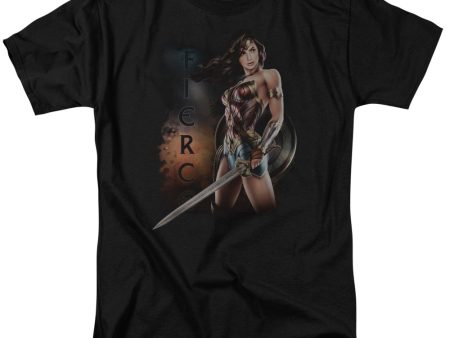 WONDER WOMAN MOVIE : FIERCE S\S ADULT 100% COTTON 18\1 T-SHIRT Black 3X Cheap