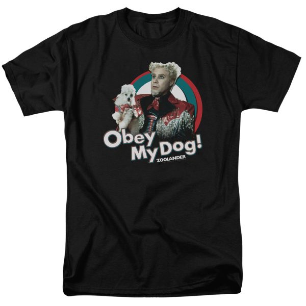 ZOOLANDER : OBEY MY DOG S\S ADULT 100% COTTON 18\1 T-SHIRT BLACK 3X Cheap