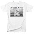 YELLOWSTONE : DUTTON BARN S\S ADULT 100% COTTON 18\1 T-SHIRT White 4X Hot on Sale