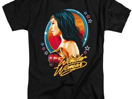 WONDER WOMAN 84 : WARRIOR 84 ADULT TALL T-SHIRT FIT SHORT SLEEVE Black 3X For Discount