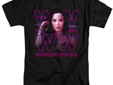 WONDER WOMAN 84 : VAPORWAVE WONDER WOMAN ADULT TALL T-SHIRT FIT SHORT SLEEVE Black XL Fashion