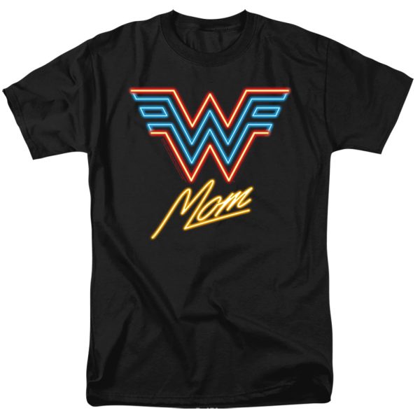 WONDER WOMAN 84 : WONDER MOM NEON S\S ADULT 100% COTTON 18\1 T-SHIRT Black 5X For Discount