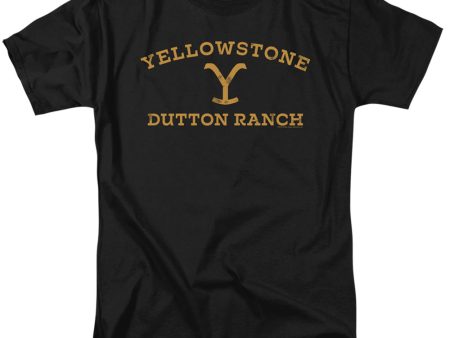 YELLOWSTONE : ARCHED LOGO S\S ADULT 100% COTTON 18\1 T-SHIRT Black 6X Fashion