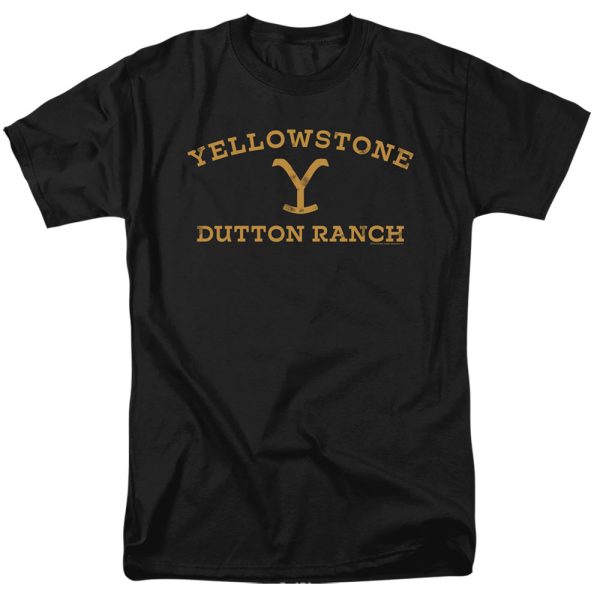 YELLOWSTONE : ARCHED LOGO S\S ADULT 100% COTTON 18\1 T-SHIRT Black 6X Fashion