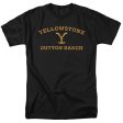 YELLOWSTONE : ARCHED LOGO S\S ADULT 100% COTTON 18\1 T-SHIRT Black SM Fashion