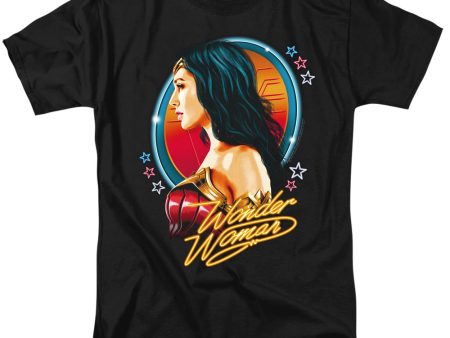 WONDER WOMAN 84 : WARRIOR 84 S\S ADULT 100% COTTON 18\1 T-SHIRT Black MD Online now