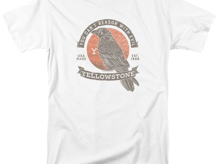 YELLOWSTONE : EVIL BIRD S\S ADULT 100% COTTON 18\1 T-SHIRT White 4X Online Hot Sale