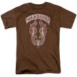 WARRIORS : EMBLEM S\S ADULT 100% COTTON 18\1 T-SHIRT COFFEE 3X on Sale