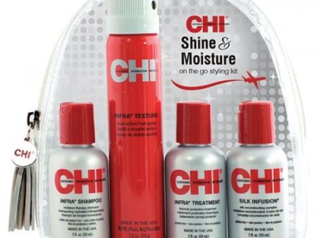 CHI kelioninis rinkinys (šamp.59ml, kond.59ml, lakas 74g, šilkas 59ml) Cheap