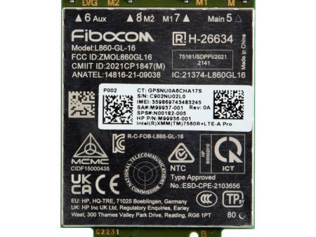 HP 4G LTE Modem m.2 WWAN Cat 16 L860-GL-16 Mobile Broadband Cellular (compatible with WWAN-ready EliteBook 630 640 645 660 665 830 835 840 845 860 865 1040 G11, x360 G11, ProBook 440 445 460 465 G11, ZBook Firefly Fury Power 14 16 G11 G11A) Online now